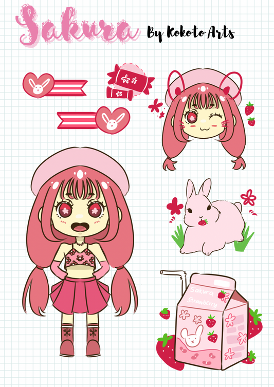 Sakura Kawaii Sticker Sheets